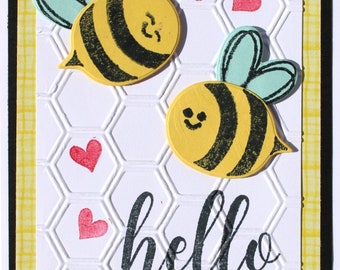 Bumble Bee Hello Greeting Card