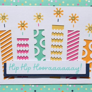 Tarjeta de cumpleaños de seis velas