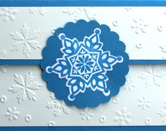 Embossed Snowflake Gift Card Holder