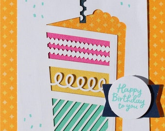 Birthday Cake with Candle Birthday Card