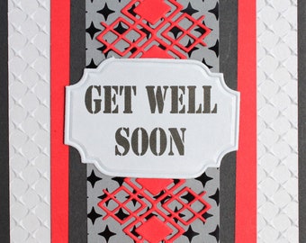 Get Well Soon Diamond Plate Greeting Card
