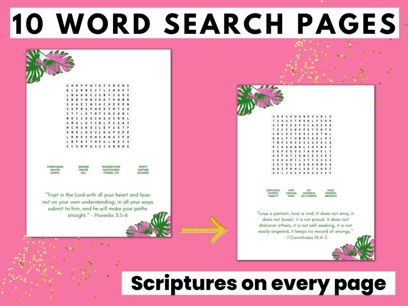 Bible Wordsearch Puzzle Printable Adults Kids Word Search Digital ...