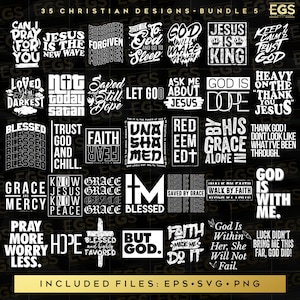 35 Premium Christian Streetwear Shirt Designs Svg, Jesus Svg, Yahweh Svg, Christian Bible Art Svg, Faith Svg, Scripture Svg, God Svg, Pray