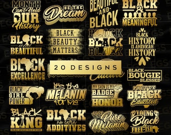 20 Premium Black Culture Bundle Svg, Black Power Svg, African American Svg, Melanin Svg, Black Queen Svg, Black King Svg, Inspiration Svg