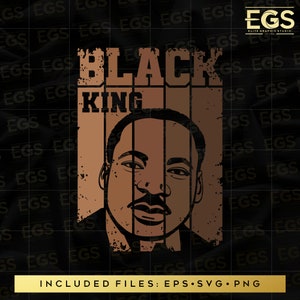 Black King Svg, MLK Svg, Dr King Svg, Black Power Svg, Melanin Svg African American Svg, Africa Svg, Png, Eps, Cricut file, png