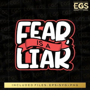 Fear Is A Liar Svg, Christian Art Svg, Christian Bible Art Svg, Scripture Svg, Jesus Svg, Faith Svg, Cricut Cutting Svg, Fearless Svg, Png