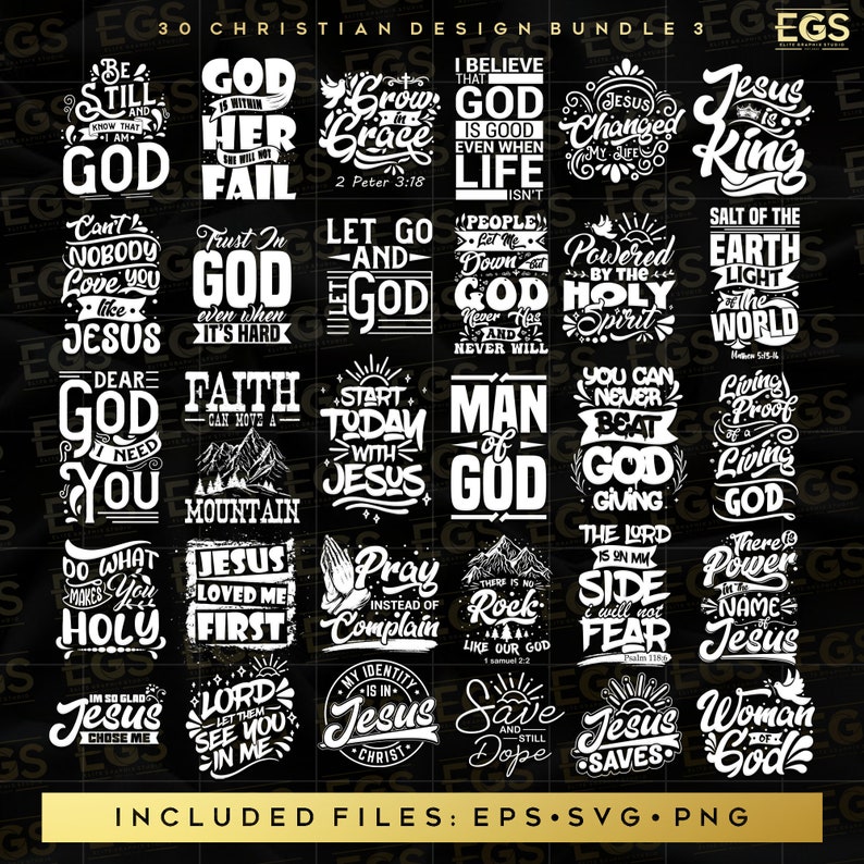 30 Christian Premium Designs Bundle Svg, Jesus Svg, God Svg, Scripture ...