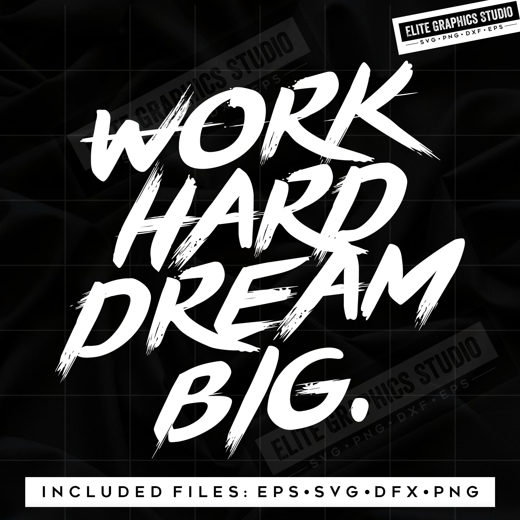 Work Hard Dream Big Svg, Workout Svg, Motivational Svg, Inspiration Svg ...