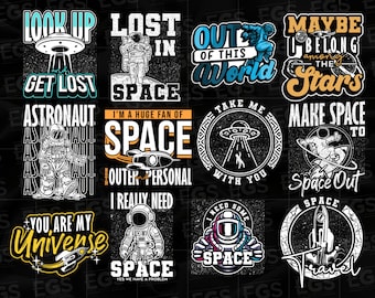 Premium Outer Space Streetwear Bundle Svg, Astronaut Svg, Universe Svg, Spaceship Svg, Stars Svg, Space Artwork Svg, Aliens Svg, Digital Svg