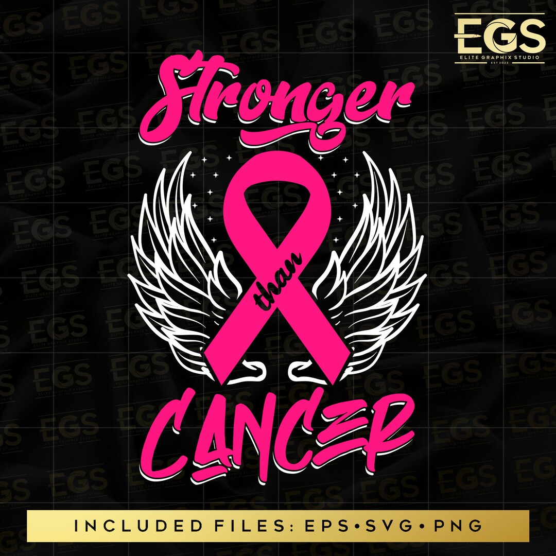Stronger Than Cancer Svg, Breast Cancer Svg, October Svg, Cancer Svg