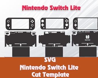 NS Lite SVG カット ファイル スキン テンプレート、NS Lite コンソール ホール ラップ スキン カッティング ファイル Cricut シルエット