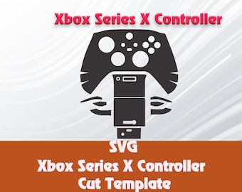 Xbox シリーズ X コントローラー テンプレート、スキン フル ラップ スキン カッティング テンプレート SVG Cricut、シルエット ベクター カット ファイル