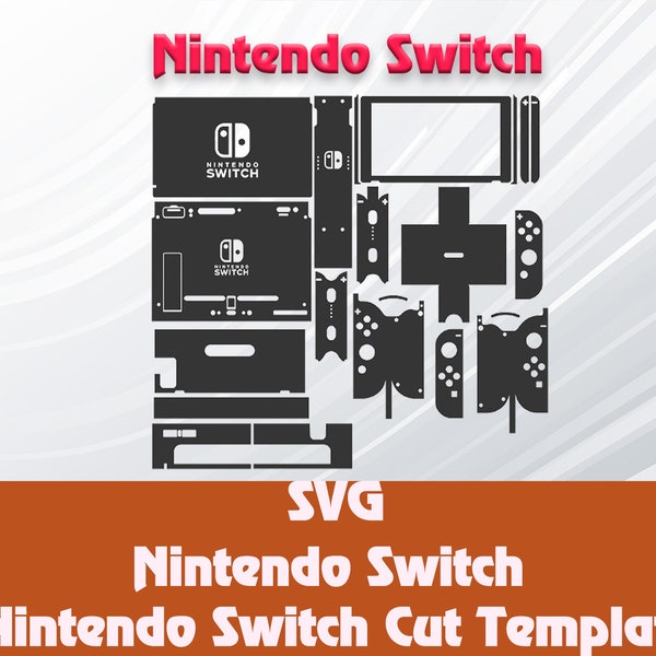 Ns Switch Console - Cricut Vector Cut File - Vector Cut File - Wrap Template - Silhouette - Cameo - SVG