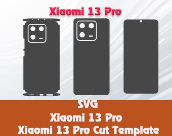 Xiaomi 13 Pro テンプレート - Cricut シルエット ベクター カット ファイル - テンプレート ラップ - SVG ファイル