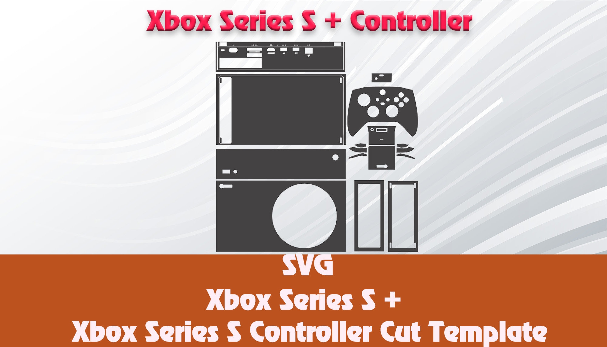 Xbox 360 Original (Arcade) Skin CutFile Vector Template Full Wrap SVG —  VecRas