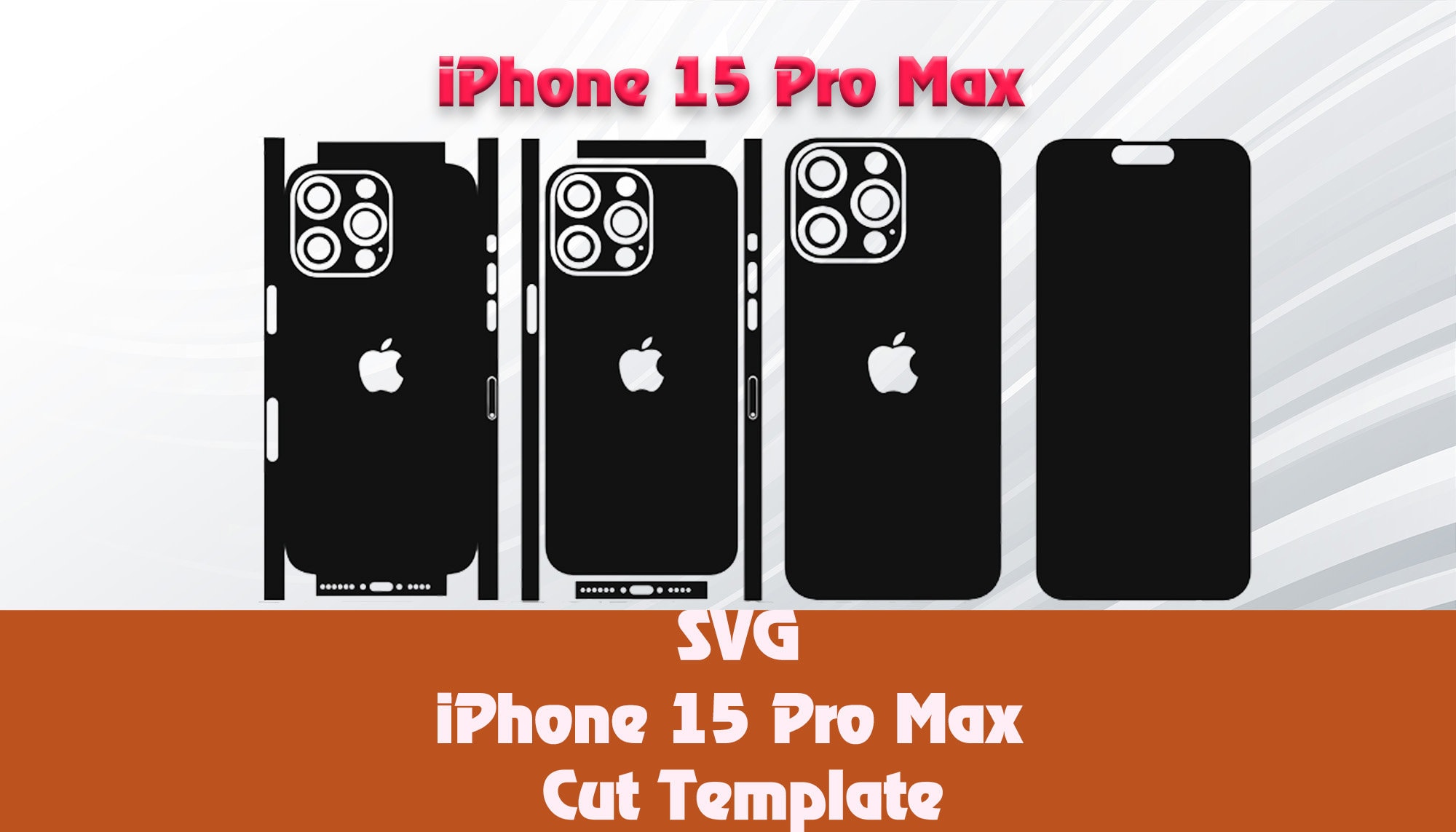 Apple iPhone 15 Pro Max Skin Template Cricut Silhouette - Etsy Australia