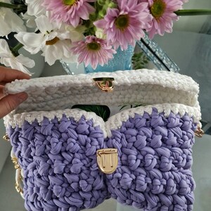 Luxe handgemaakte gehaakte tas / handgemaakte tas / gebreide tas / handgebreide tas / damestas