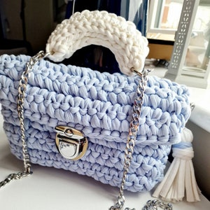 LUXE handgemaakte gehaakte tas / handgemaakte tas/gebreide tas/hand gebreide tas/schoudertas/damestas