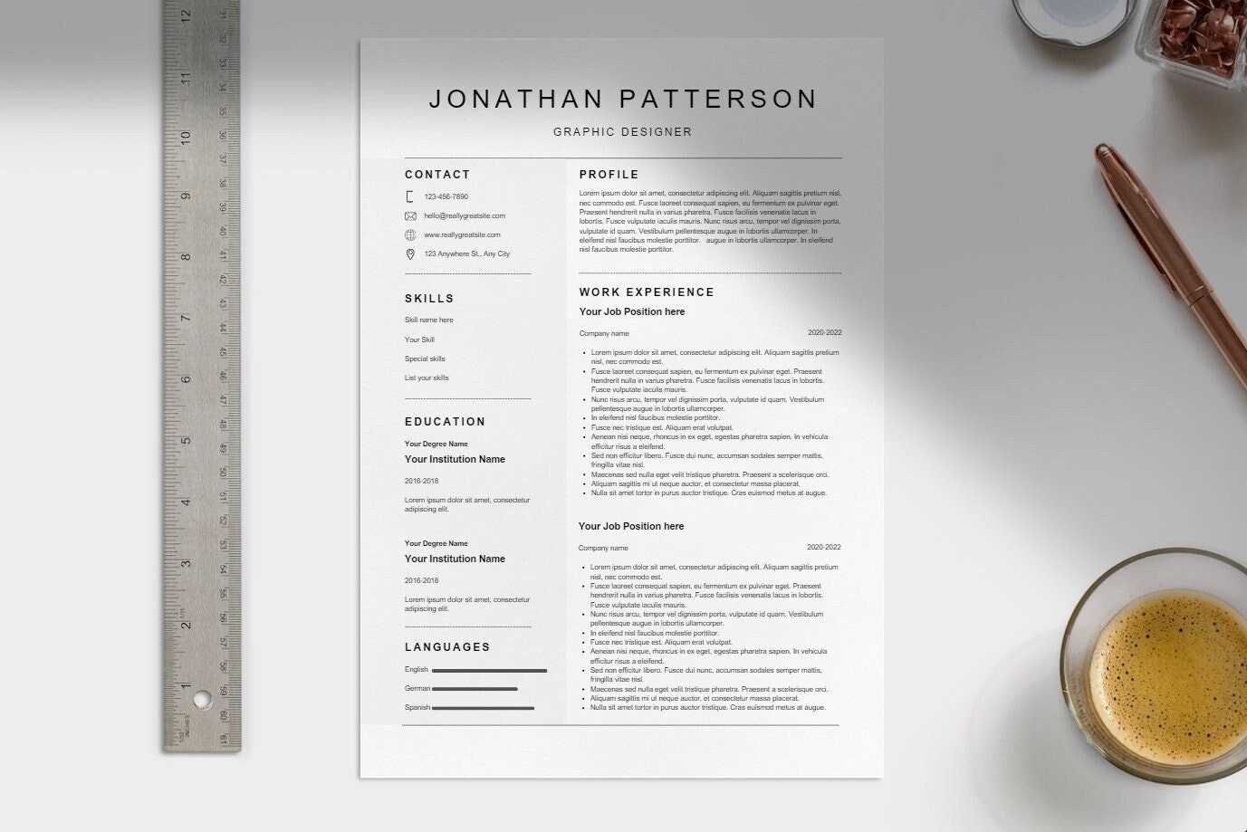 CV Resume Template Recruiters - Il Fullxfull.4794566248 4h54 