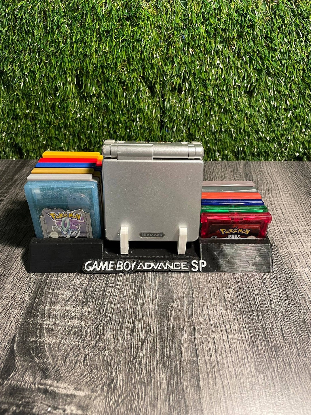 3D Printed Gameboy Advance SP Stand With 12 Cartridges Stands Etsy