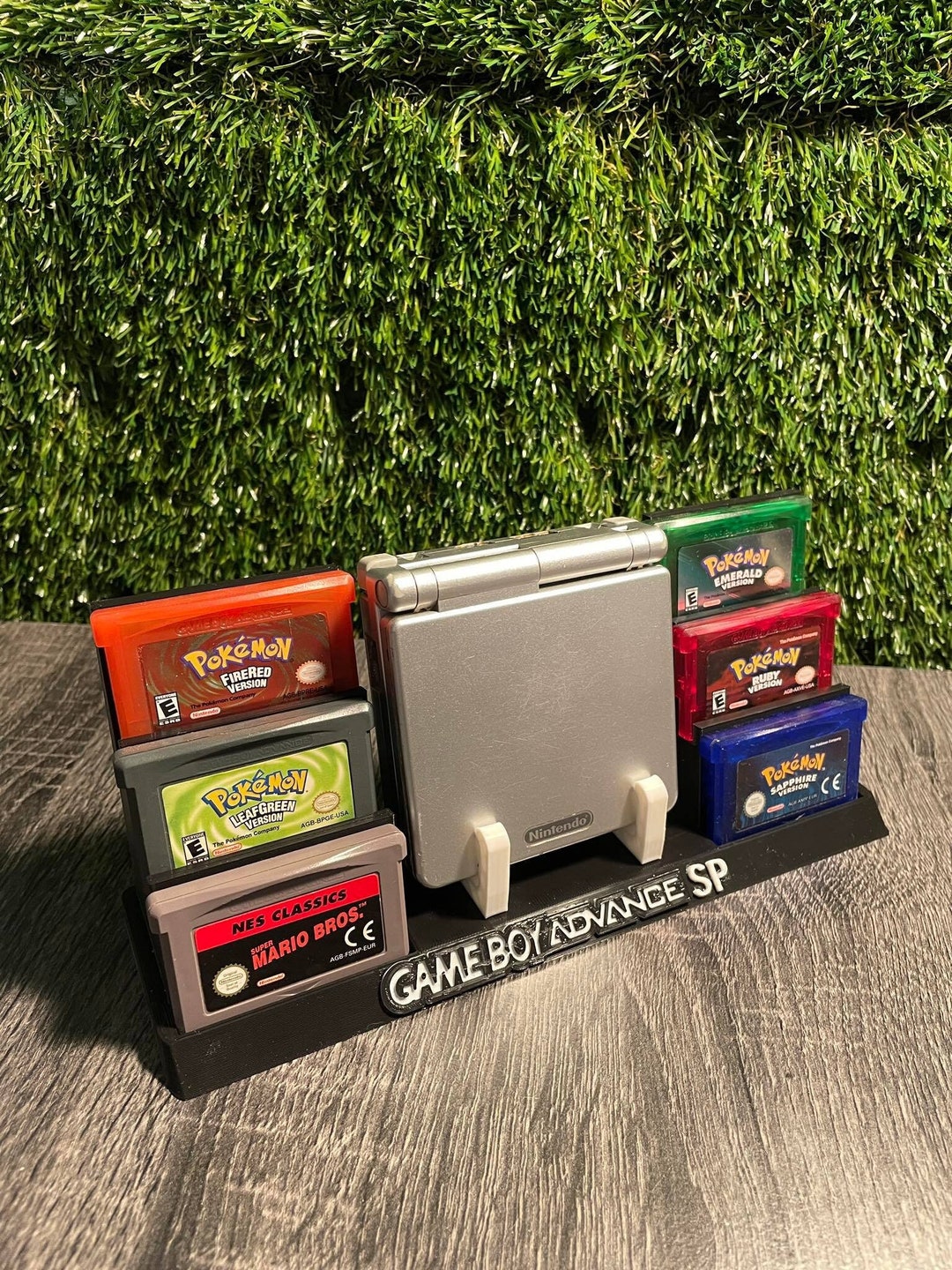3D Printed Gameboy Advance SP Stand With 6 Cartridges Stands Etsy
