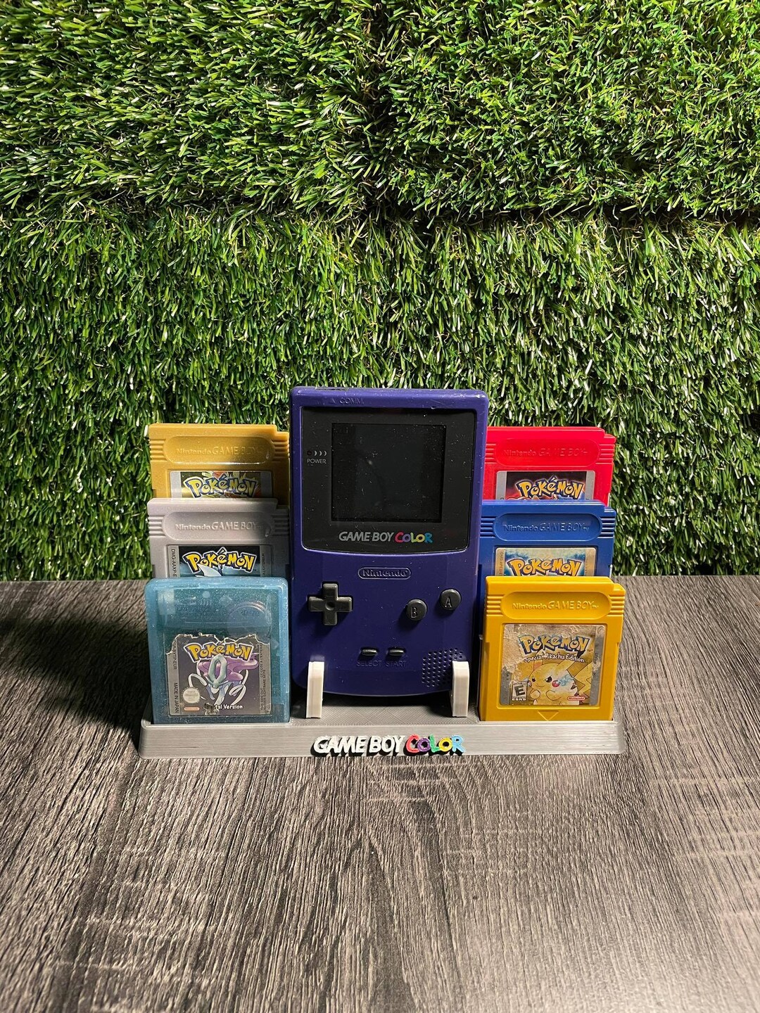 3D Printed Gameboy Color Stand With 6 Cartridges Stands GBC Etsy