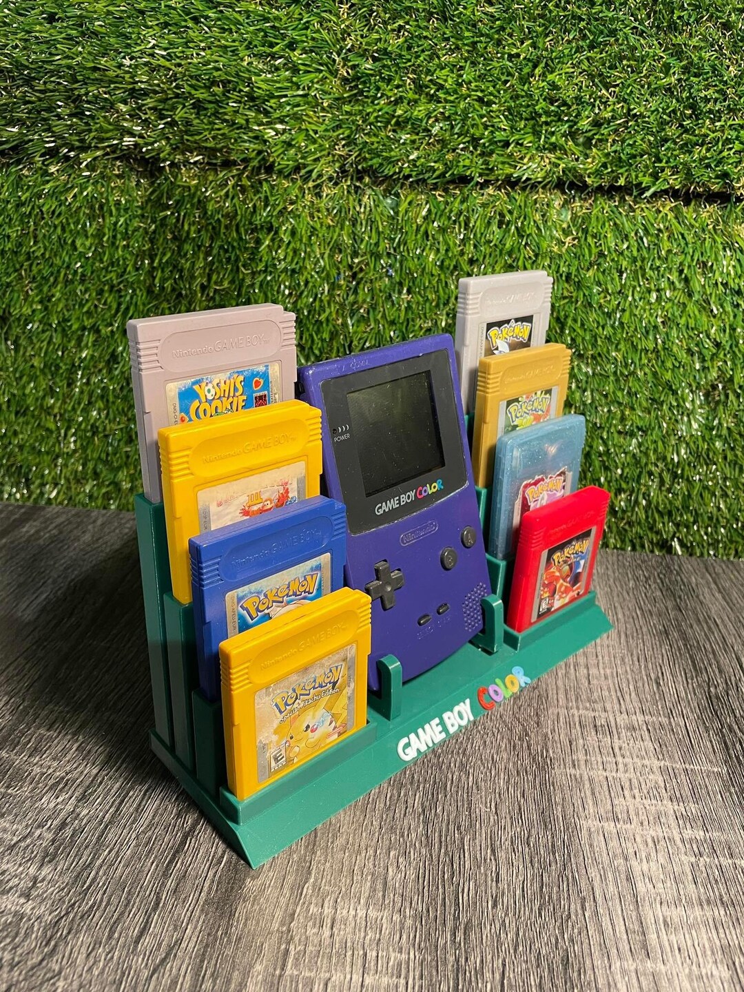 3D Printed Gameboy Color Stand With 8 Cartridges Stands GBC Etsy