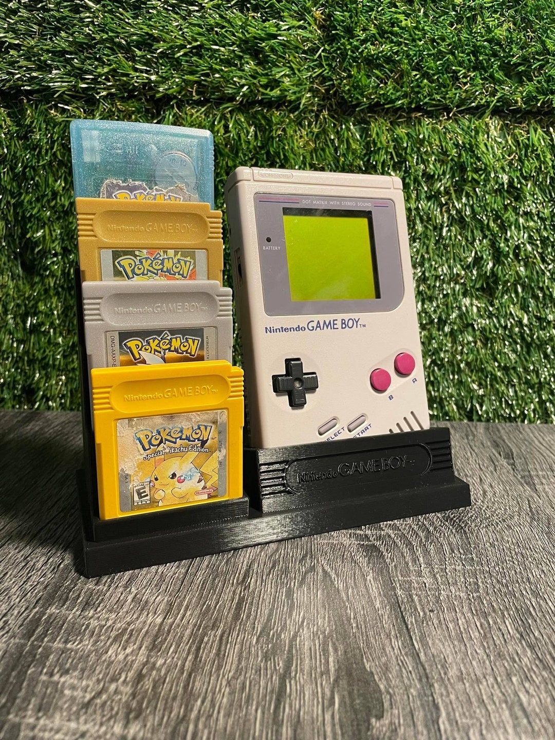 3D Printed Gameboy Classic DMG Stand With 4 Cartridges Stands Etsy