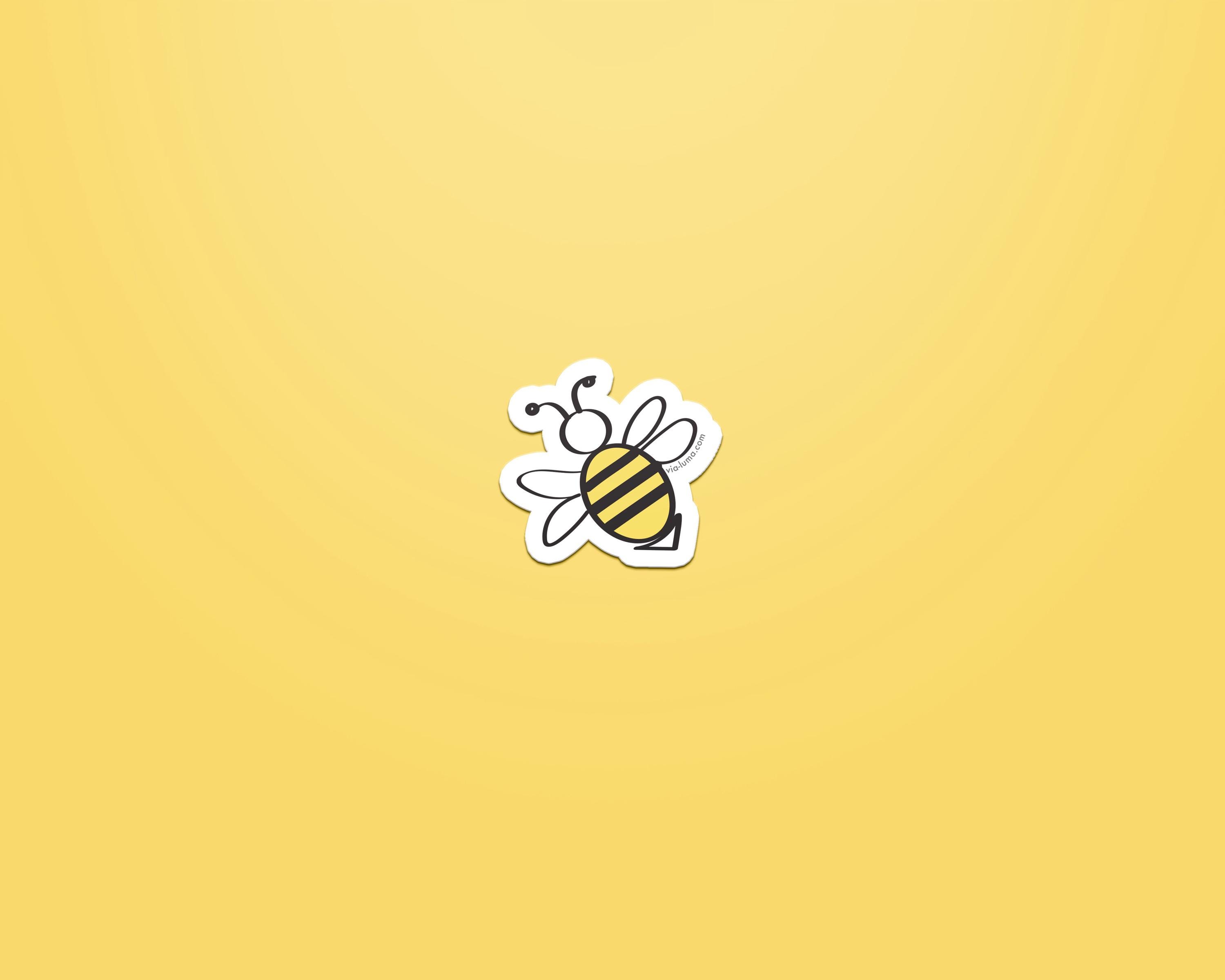 Wildebees Sticker Bee Sticker: Matte Vinyl, Original Design - 2