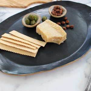 Oval Platter - handmade speckled ceramic serving platter