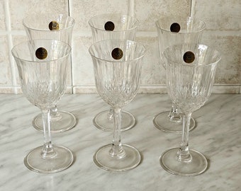 6 Capri Crystal table glasses