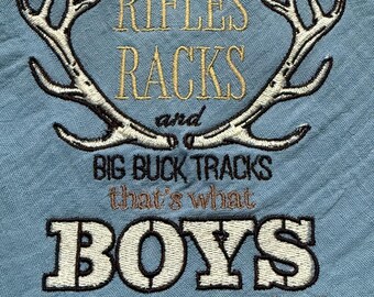 Rifles, Racks & Tracks: Cozy Blanket for Boys Who Love the Wild