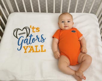 Gators Pride Cotton Muslin Baby Blanket – 46x46 Inches