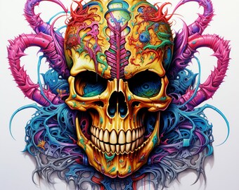 Skull tripper poster art