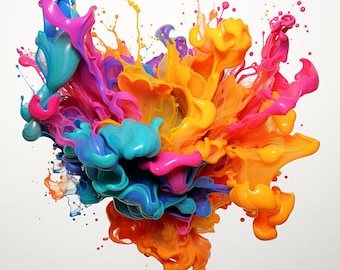 Color splash poster art