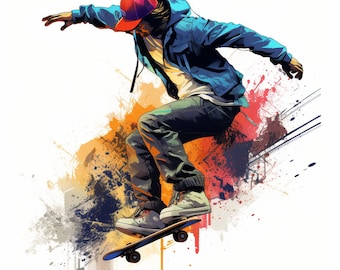 Skateboard poster art