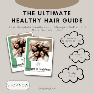 Healthy Hair Care Guide for All Hair Types | Natural Hair, Porosity, Scalp Care, & Growth Tips eBook | Digital Download, Instant Access