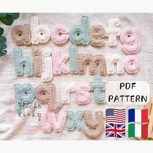 Crochet Lowercase Letters Pattern | Soft Plush Letters | Crochet Alphabet Pattern | Crochet Name Pattern | Amigurumi Letters Tutorial