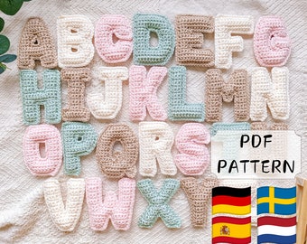 Crochet Uppercase Letters Pattern | Soft Plush Letters | Crochet Alphabet Pattern | Crochet Name Pattern | Amigurumi Letters Tutorial