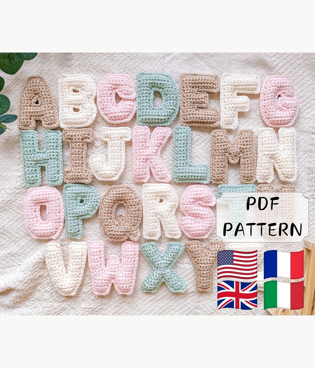 Crochet Uppercase Letters Pattern Soft Plush Letters Crochet Alphabet ...