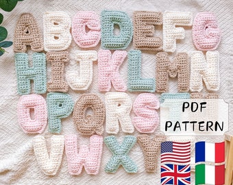 Crochet Uppercase Letters Pattern | Soft Plush Letters | Crochet Alphabet Pattern | Crochet Name Pattern | Amigurumi Letters Tutorial