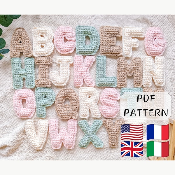 Crochet Uppercase Letters Pattern | Soft Plush Letters | Crochet Alphabet Pattern | Crochet Name Pattern | Amigurumi Letters Tutorial