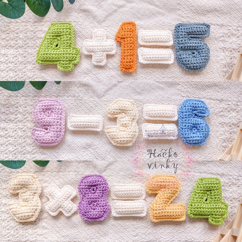 Crochet Numbers Pattern | Soft Plush Numbers | Crochet Math Signs ...