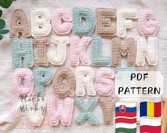 Crochet Uppercase Letters Pattern | Soft Plush Letters | Crochet Alphabet Pattern | Crochet Name Pattern | Amigurumi Letters Tutorial
