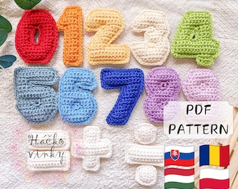 Crochet Numbers Pattern | Soft Plush Numbers | Crochet Math signs | Crochet Numbers | Crochet Math Pattern | Amigurumi Numbers Tutorial