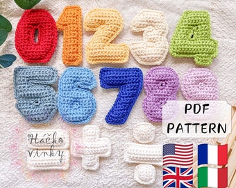 Crochet Numbers Pattern | Soft Plush Numbers | Crochet Math signs | Crochet Numbers | Crochet Math Pattern | Amigurumi Numbers Tutorial