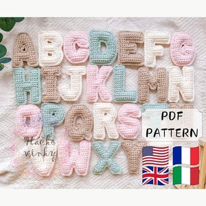 Crochet Uppercase Letters Pattern | Soft Plush Letters | Crochet Alphabet Pattern | Crochet Name Pattern | Amigurumi Letters Tutorial