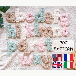 Crochet Lowercase Letters Pattern | Soft Plush Letters | Crochet Alphabet Pattern | Crochet Name Pattern | Amigurumi Letters Tutorial