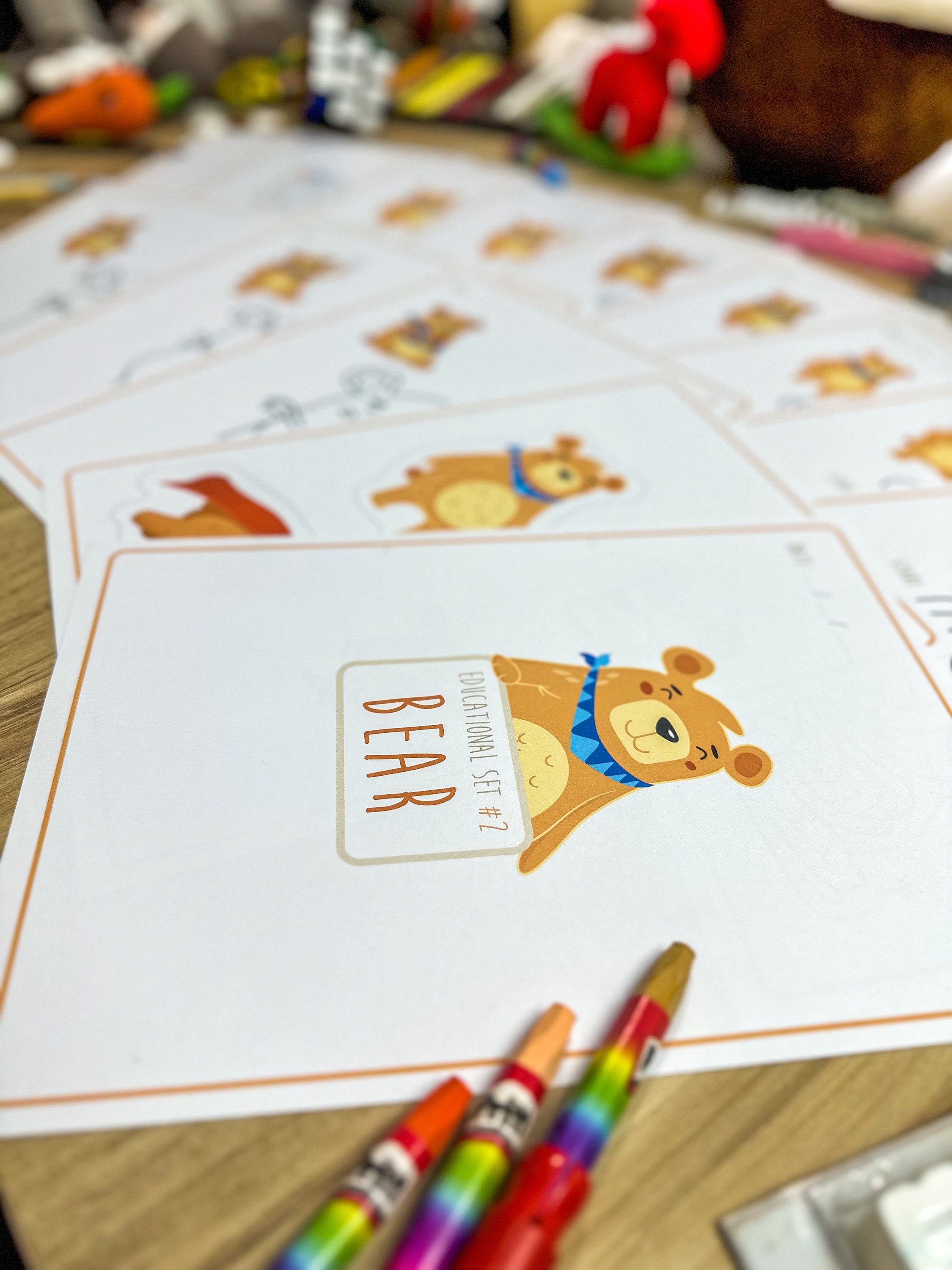 Preschool Educational Printable Bear Activity Pages Alphabet Numbers ...