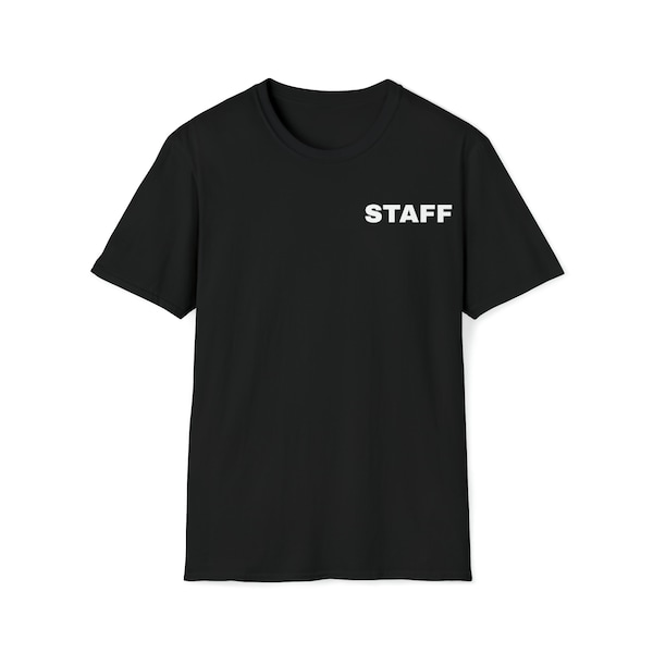 STAFF T-shirt Two-sided work employees security restaurant server